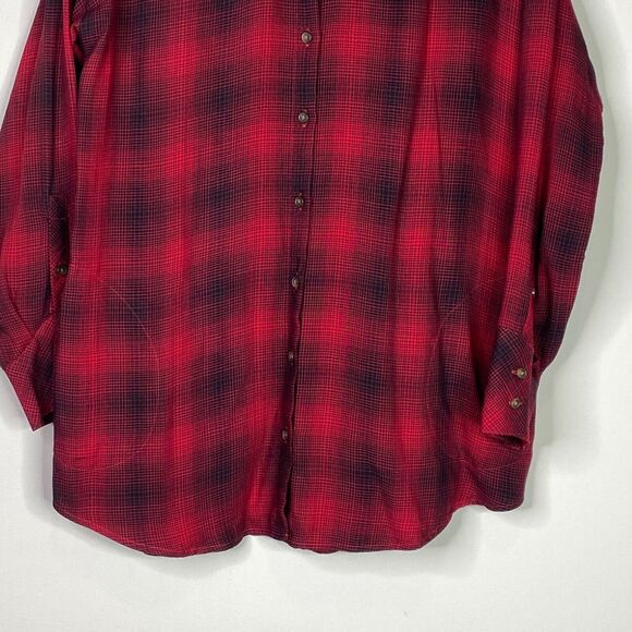 New J. Jill Buffalo Plaid Button Down Side Pocket Tunic Women's Size Small - Picture 5 of 9